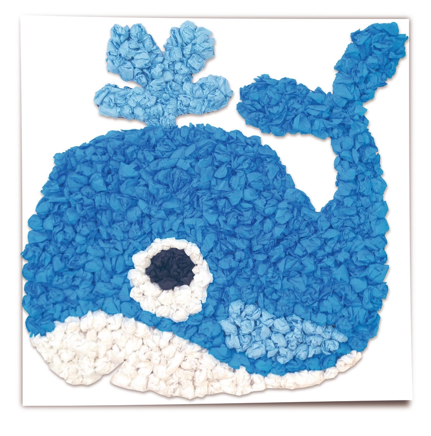 Scrunched paper-ball pictures - animals