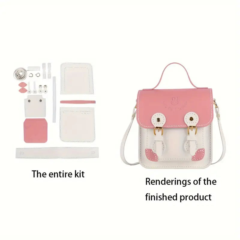 Handbag - Pink/White