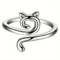 Adjustable Crochet Ring - Cat