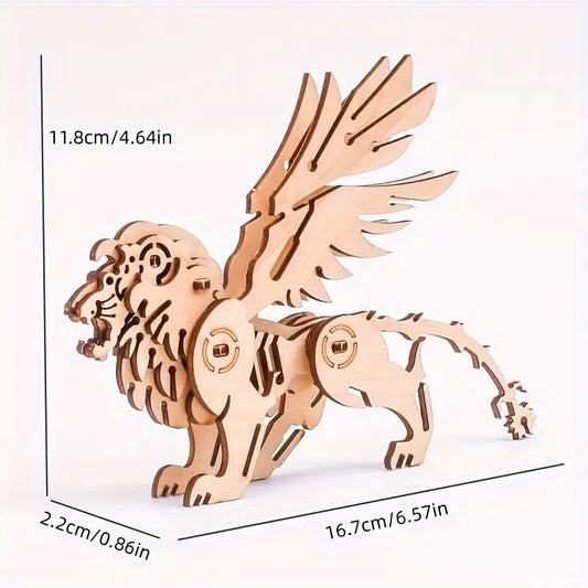 Lion with wings  (3D Wooden Puzzle)
